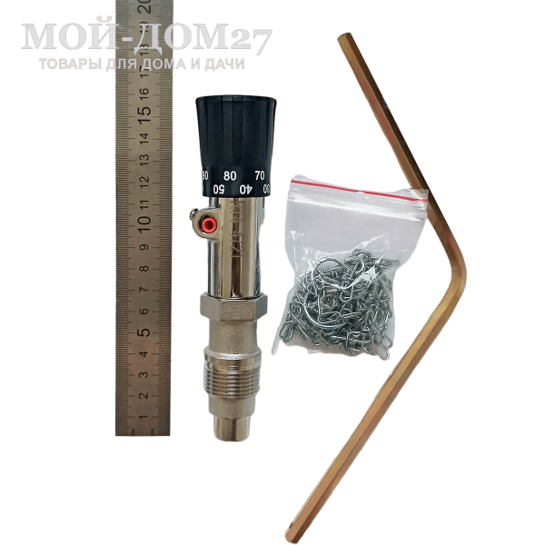 Регулятор тяги RT4 R (30-90°C) для твердотопливных котлов | Мой-Дом27 | Регулятор тяги как видно из названия регулирует тягу в комбинированном котле отвечая за подачу или ограничение подачи воздуха в камеру сгорания.
Размер погружной части 37мм 